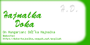 hajnalka doka business card